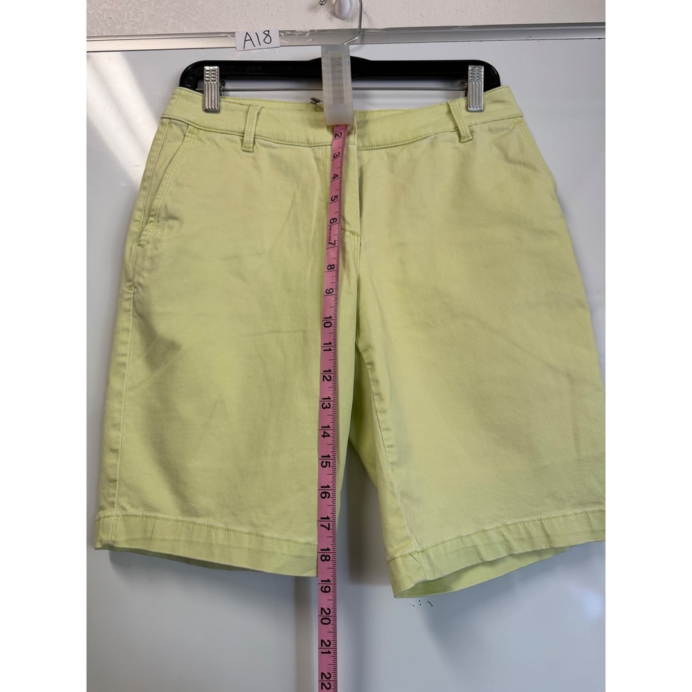 Tommy Bahama Womens Lime Green Chino Shorts Cotton Blend Size 4 - Picture 4 of 8